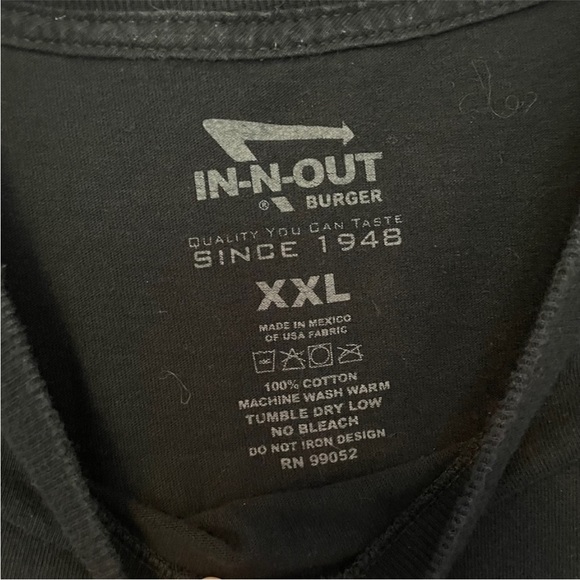In N Out Burger Arizona Men’s T Shirt Size XXL 100% cotton black graphic tee - Picture 5 of 5